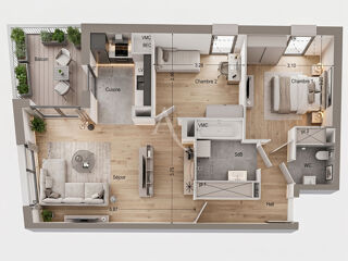  Appartement à vendre 3 pièces 63 m²