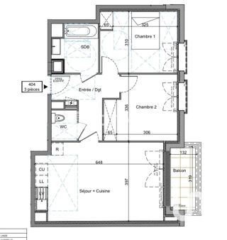  Appartement � vendre 3 pi�ces 62 m�