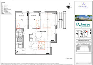  Appartement  vendre 4 pices 74 m