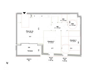  Appartement � vendre 3 pi�ces 56 m�