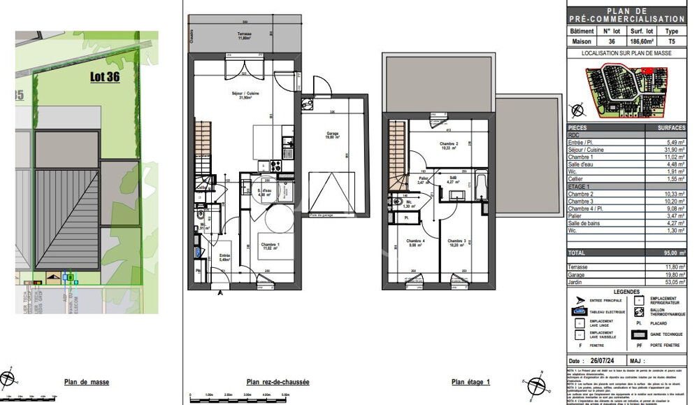 A vendre Maison de type 5 Quartier Lafayette - Eblé à ANGERS