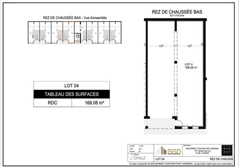   LOCAL D ACTIVITE DE 168M2 