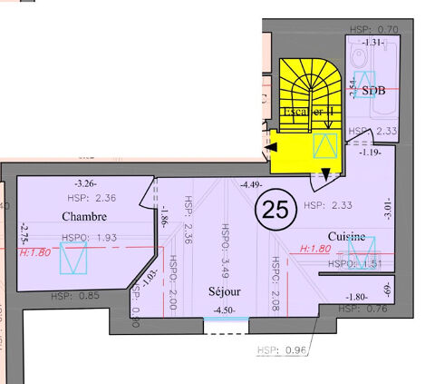  Appartement � louer 2 pi�ces 23 m�