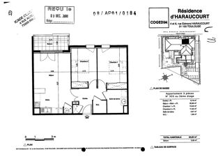  Appartement à louer 3 pièces 64 m²