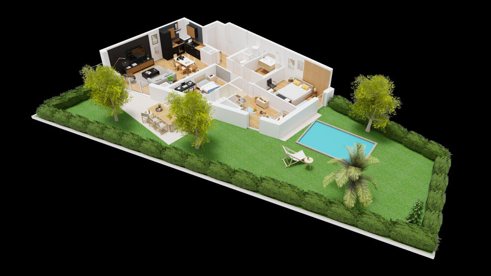 T4 AVEC JARDIN ET PISCINE PRIVEE, RESIDENCE INTIMISTE A 15MIN A PIED DU CENTRE HISTORIQUE AIX EN PROVENCE