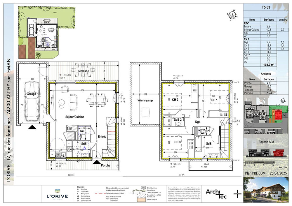 L'ORIVE - ANTHY SUR LÉMAN - Maison 4 pièces de 103m²