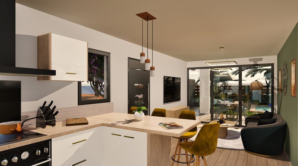 Vente Maison Villa T5 de standing de 124.74 m² - SAINT PIERRE - Vue mer Saint pierre