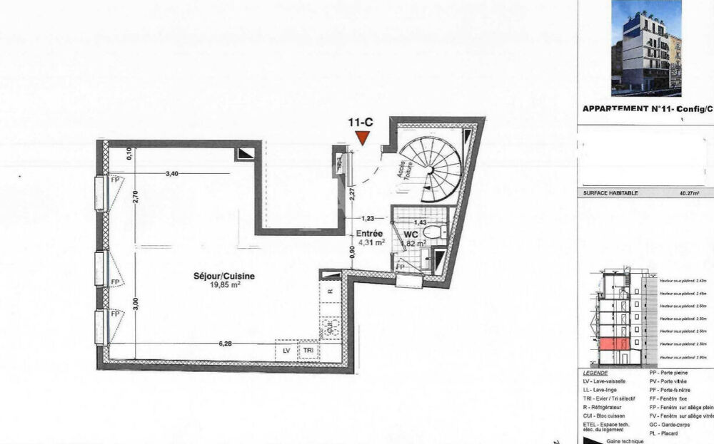 Duplex Boulogne Billancourt 4 pièce(s) 92.83 m2