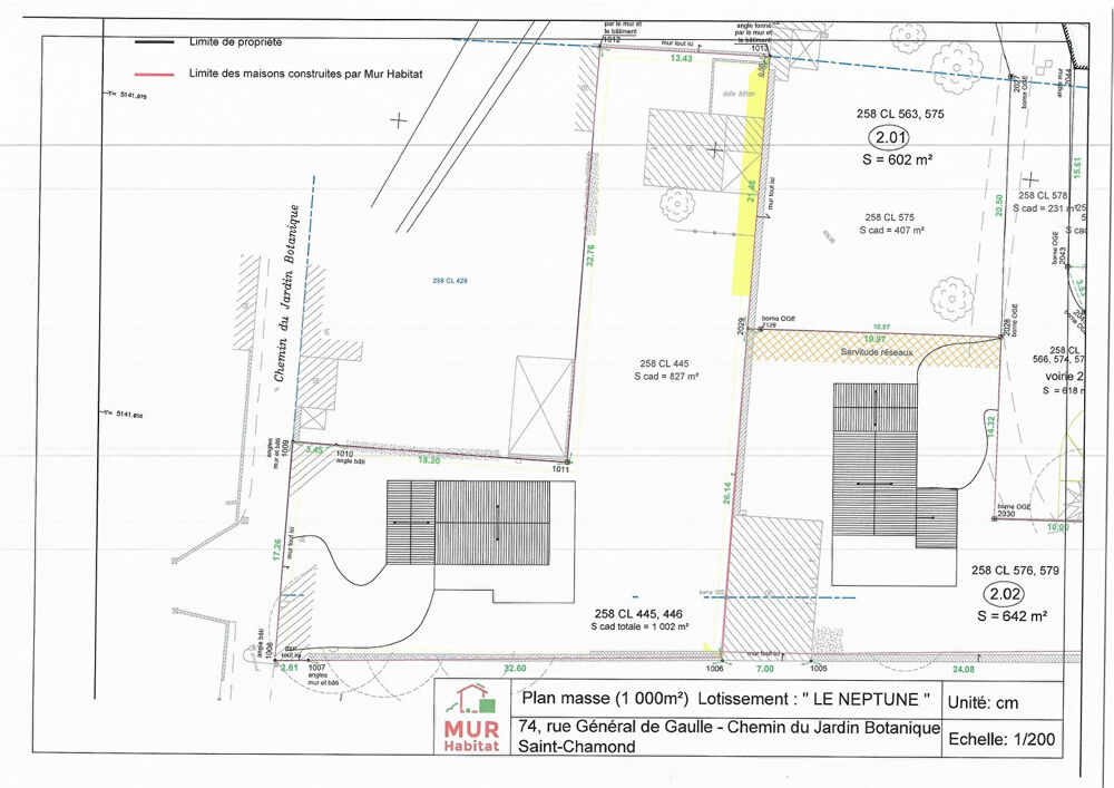 Vente Terrain Sur les hauteurs de St Chamond au pied du Pilat Terrain plat constructible et viabilisé de 1000m2 - libre constructeur Saint chamond