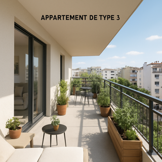  Appartement � vendre 3 pi�ces 59 m�
