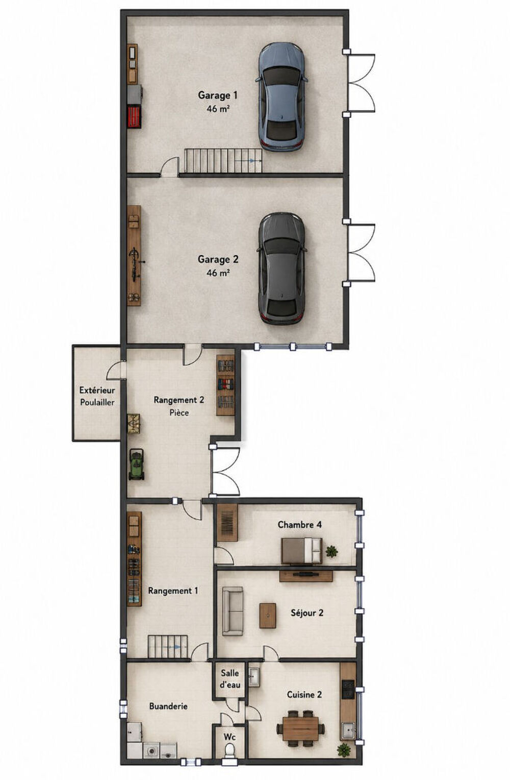 Vente Maison Maison T5 -122m² + 2 grands garages 96M² Cornebarrieu