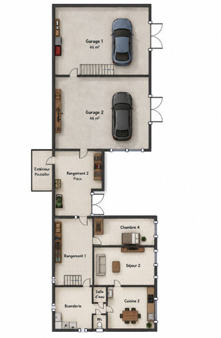 Vente Maison Maison T5 -122m² + 2 grands garages 96M² Cornebarrieu