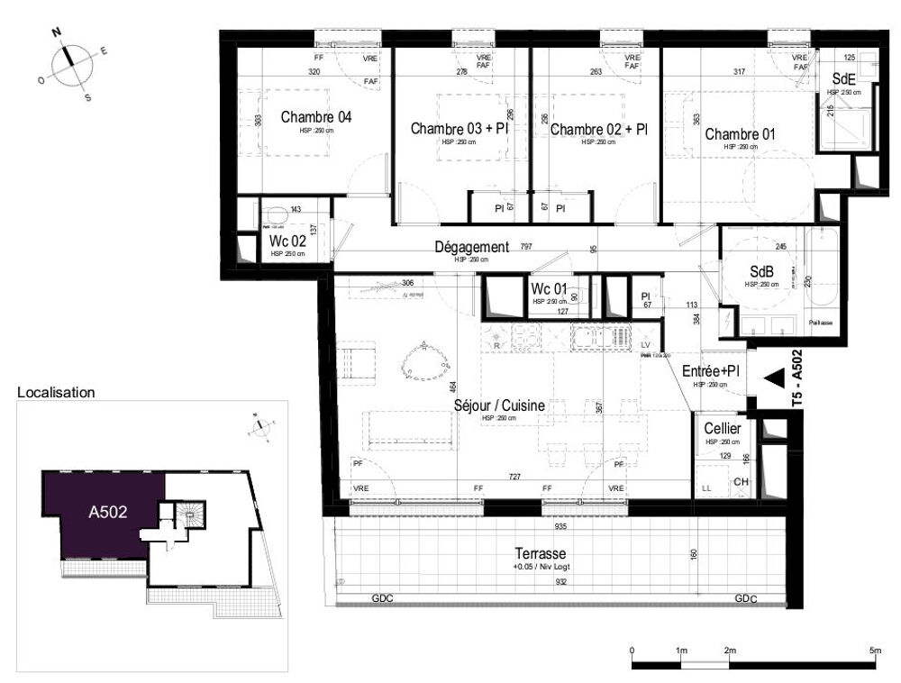 RENNES - Quartier Landry - Appartement T5 avec terrasse et parking