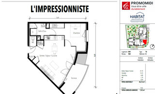  Appartement � louer 2 pi�ces 46 m�
