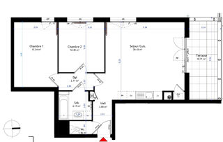  Appartement � vendre 3 pi�ces 63 m�