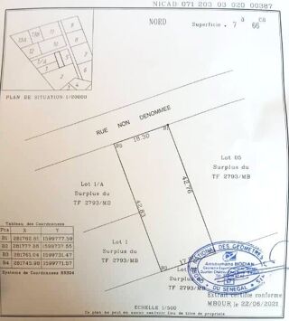  Terrain � vendre 1 m� Saly