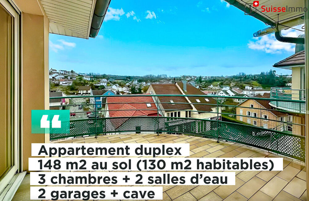 Vente Appartement Magnifique Duplex 148 m2, 3 chambres, mezzanine, 2 garages Etupes