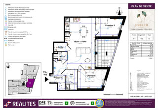  Appartement � vendre 3 pi�ces 1 m�