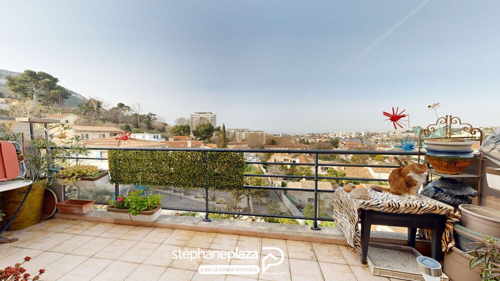 Vente Appartement A VENDRE Marseille 13011, entre la Valbarelle et Saint Marcel, 3 pices de 63 m2  au dernier tage avec terrasse vue dominante s Marseille 11