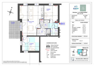  Appartement  vendre 3 pices 67 m