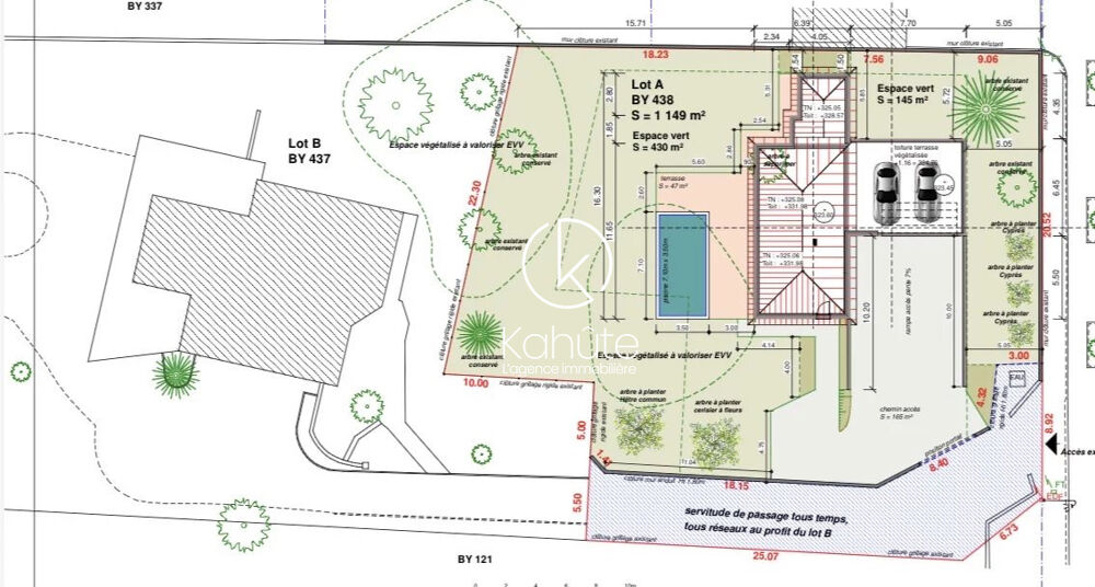 Vente Terrain À Dardilly à 1 km des commerces terrain à bâtir viabilisé 1 149 m² hors copropriété permis déposé projet maison 172 m² 5 chambre Dardilly