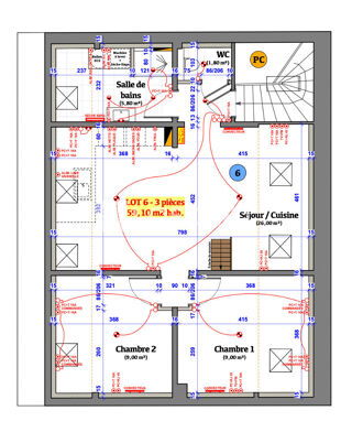  Appartement � louer 3 pi�ces 59 m�
