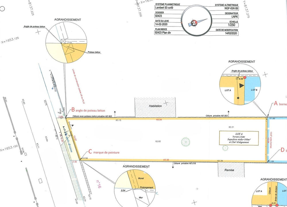 Vente Terrain TERRAIN A BATIR 500 m² Vayres sur essonne