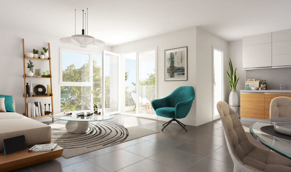 Appartement T3 62m² 3ème étage avec terrasse 13m²