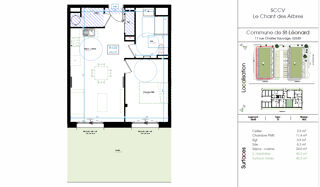  Appartement à vendre 2 pièces 45 m²