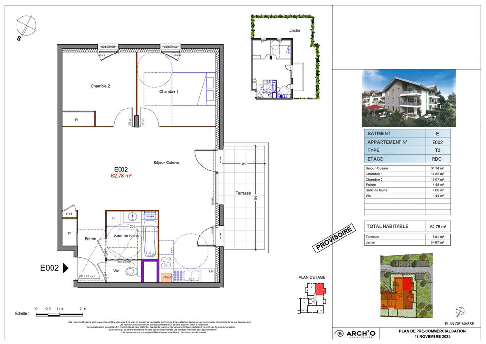 Vente Appartement ALLINGES - Appartement T3 en rez-de-jardin - 62.78m² Allinges