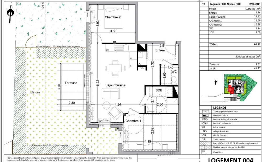 Vente Appartement A vendre T3 avec jardin privatif - Quartier La Fayette - Condorcet à ANGERS Angers