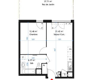  Appartement � vendre 2 pi�ces 40 m�
