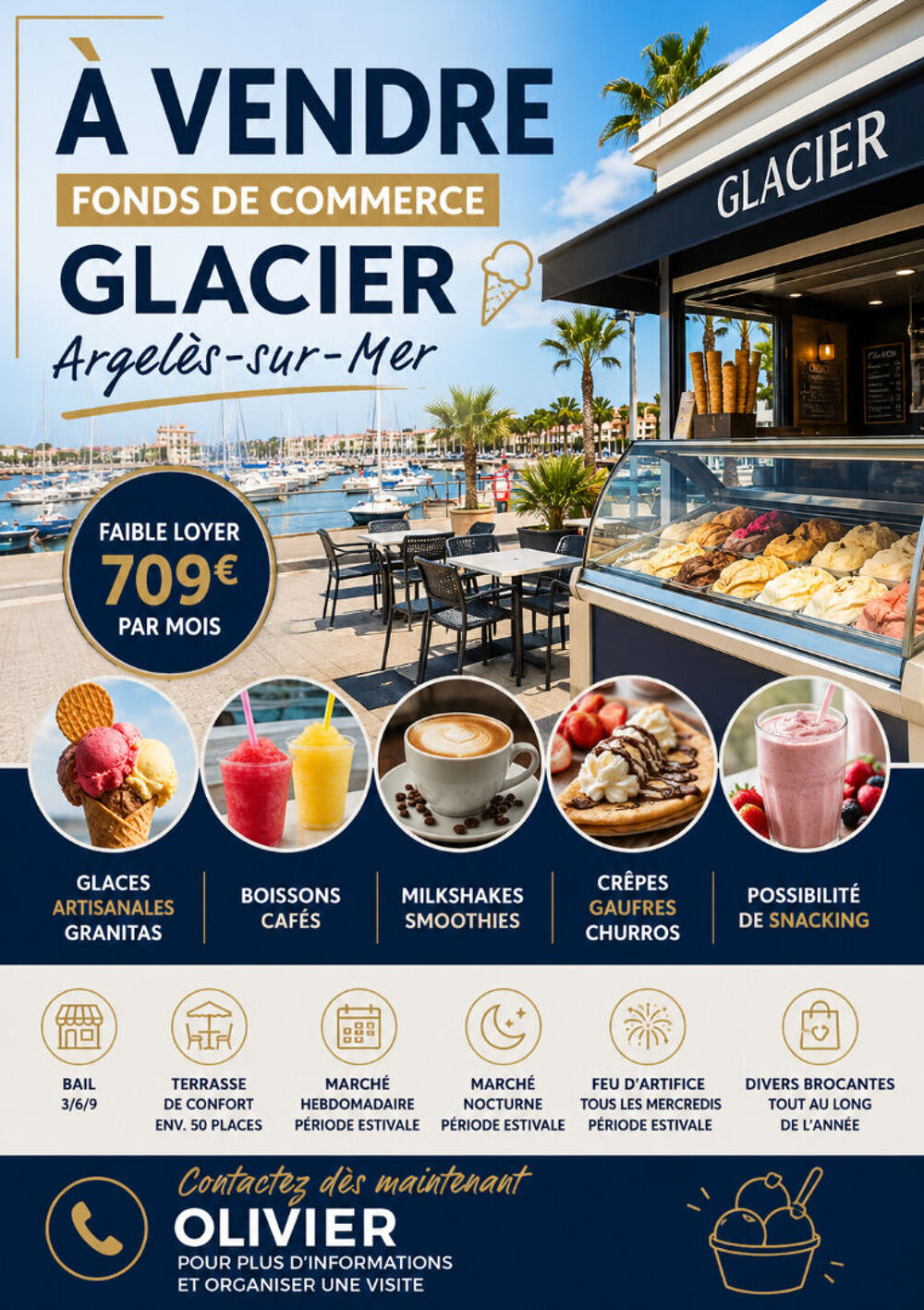   Fonds de commerce glacier snacking Argeles Sur Mer 
