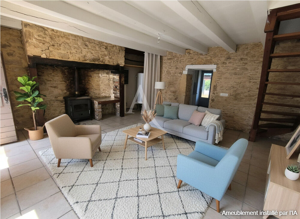 Maisons en pierre : 2 logements et 1 grange avec jardin à 10 minutes de Prayssac