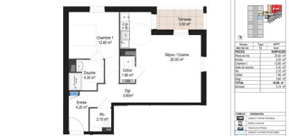  Appartement à vendre 2 pièces 54 m²