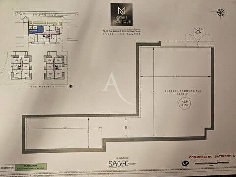   LOCAL COMMERCIAL BRUT À LOUER 66 m² + CAVE  - IMMEUBLE NEUF 