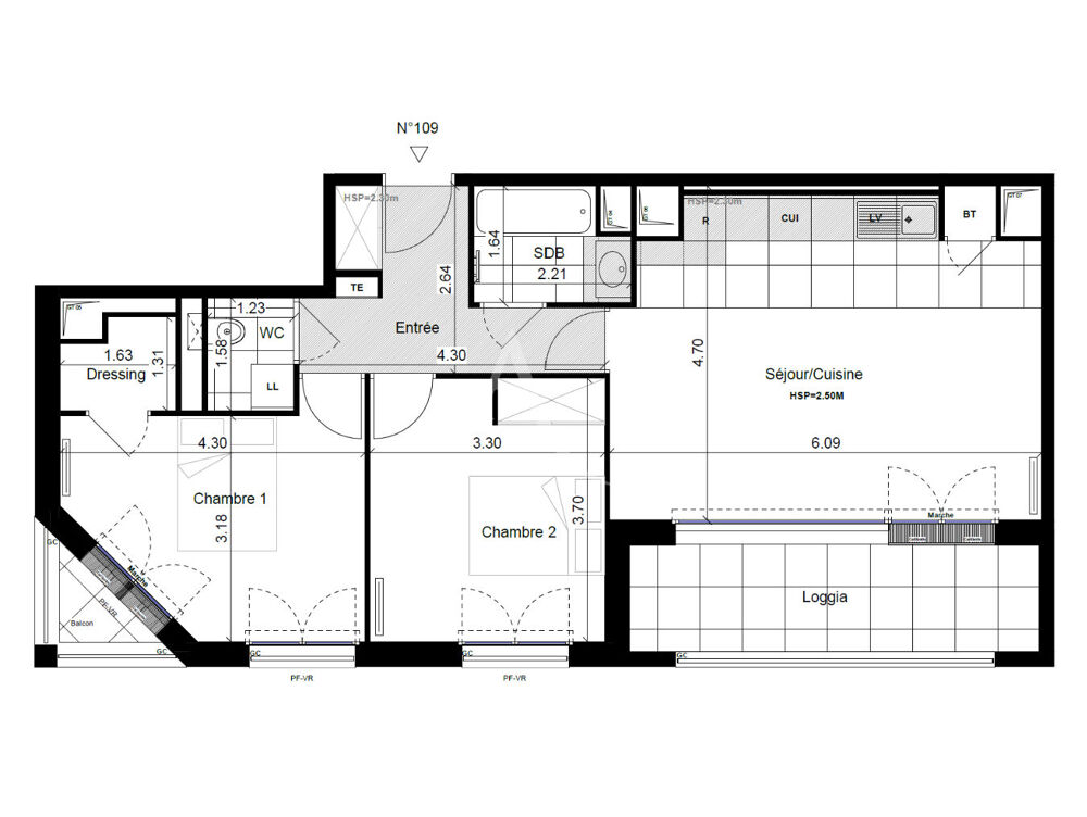Vente Appartement Appartement 3 pièces de 65.08 m² - Saint-Germain-en-Laye Saint germain en laye