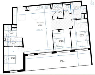  Appartement à vendre 4 pièces 107 m²
