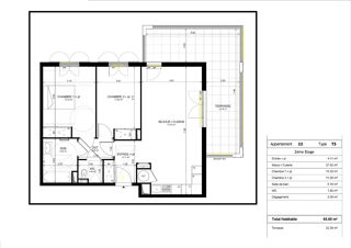  Appartement � vendre 3 pi�ces 66 m�