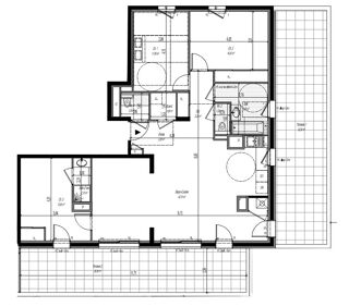  Appartement  vendre 4 pices 101 m
