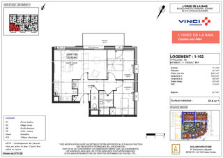  Appartement à vendre 3 pièces 58 m²
