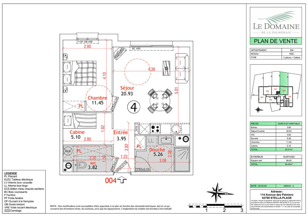 Vente Appartement Appartement Cucq Stella Plage 2 pièces cabine + jardin 50.51 m² Stella
