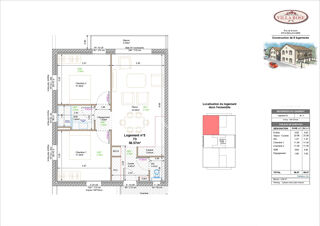  Appartement  vendre 3 pices 56 m