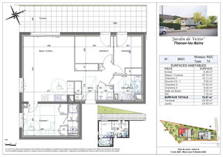  Appartement  vendre 4 pices 79 m