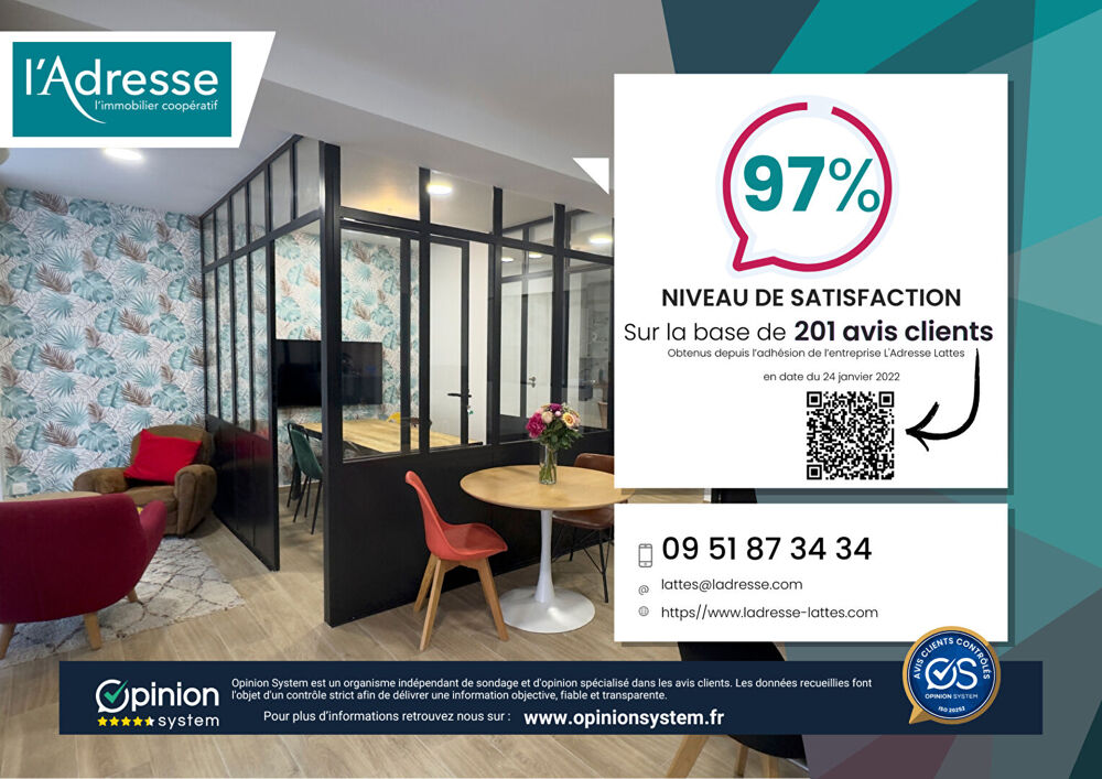 Vente Appartement LATTES CENTRE - T3 DE 68 m² AVEC MEZZANINE, TERRASSE Lattes