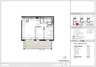  Appartement � vendre 3 pi�ces 63 m�