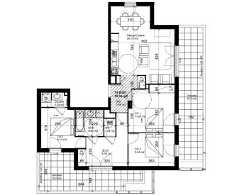  Appartement � vendre 4 pi�ces 79 m�