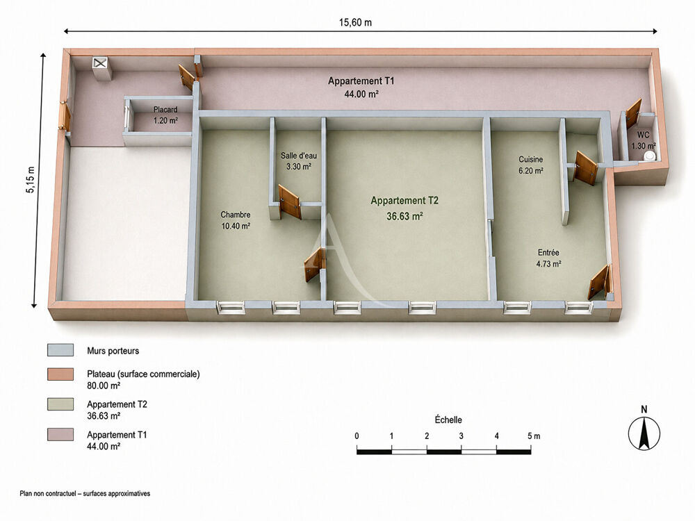 Vente Appartement Toulouse Capitole - Plateau de 80 m² à 150 m de la place du Capitole Toulouse