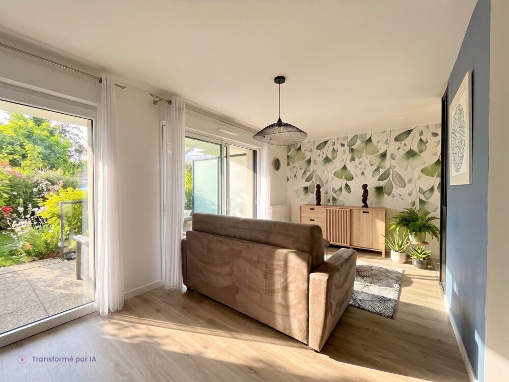 A vendre Arradon le bourg à pied appartement de Type 2 de 45.59 m2 en rez de chaussée terrasse et garage