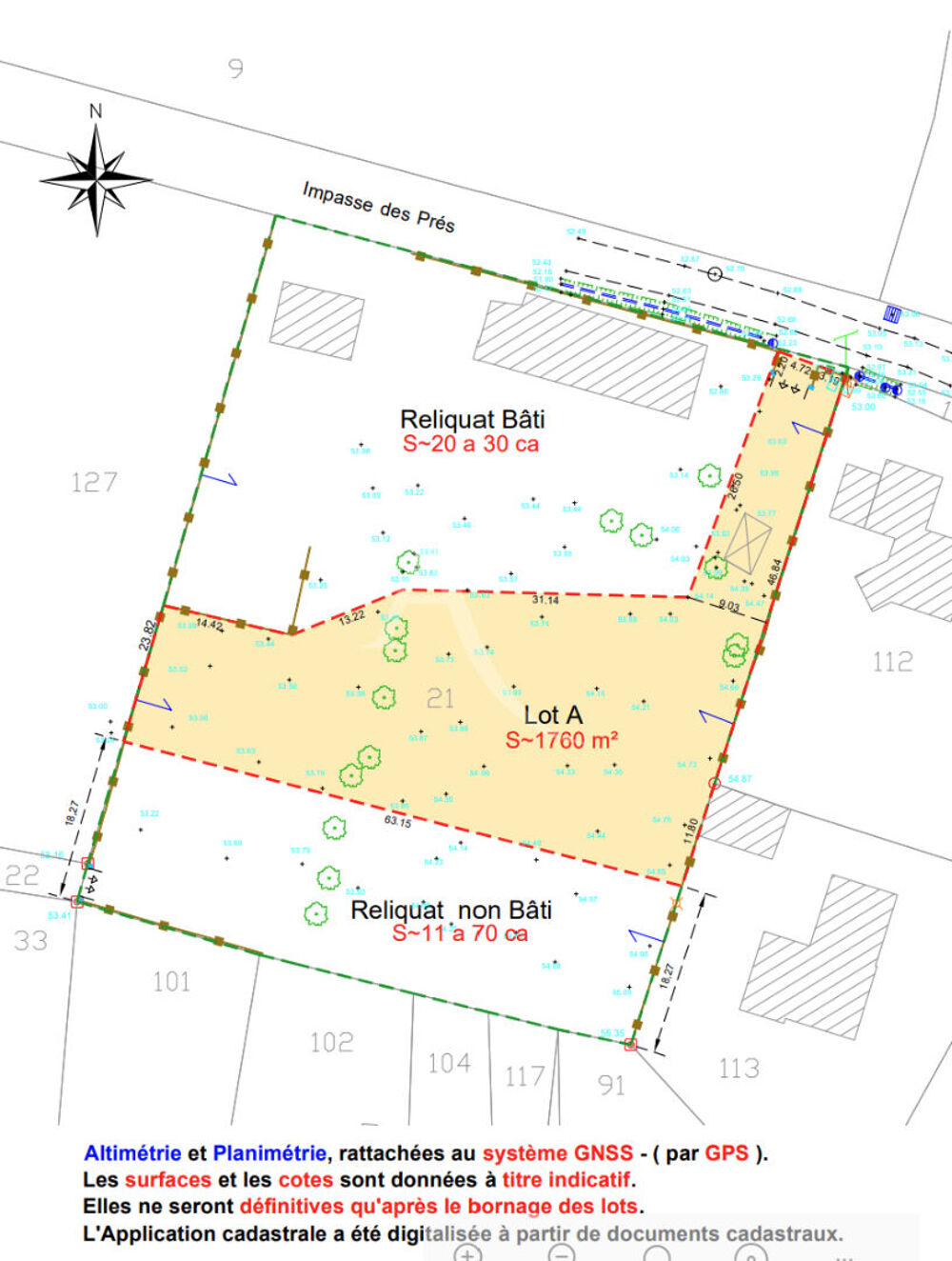 Vente Terrain Terrain Plo�rmel 1760m2 Ploermel